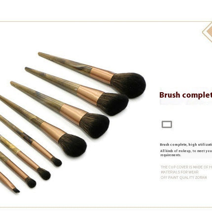 Applicator Brush 8pcs 1 Set Makeup Cosmetic Portable Marble Tools  Pattern In Storage Portable Cosmetic