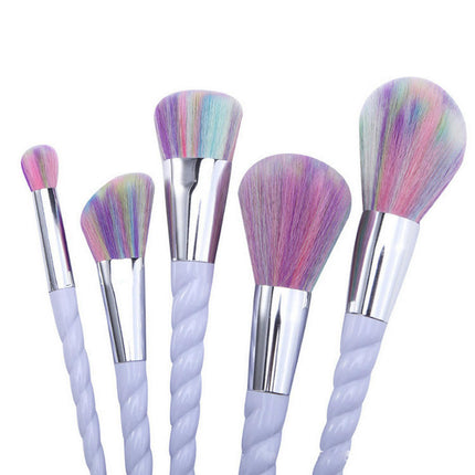 Gradient Bristle Unicorn 10pcs Makeup Brushes Set with Pouch  Premium Synthetic Powder Brush Blending Brush