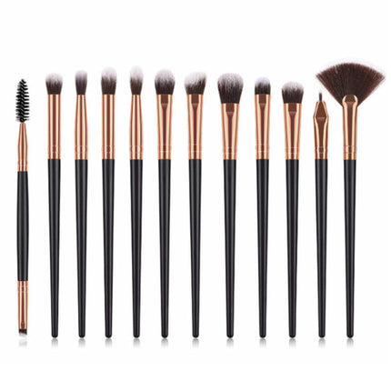 Eye Makeup Brushes 12Pcs Eyeshadow Makeup Brushes Set with Soft Synthetic Hairs & Longer Handle Eyeshadow Eyeliner Blending