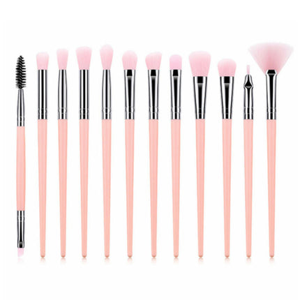 Eye Makeup Brushes 12Pcs Eyeshadow Makeup Brushes Set with Soft Synthetic Hairs & Longer Handle Eyeshadow Eyeliner Blending