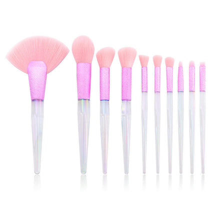 Makeup Brush Set Of 10 Frosted Full Set Of Blush Brush Beauty Tools Repair Highlighting Makeup Kit Brush for Powder