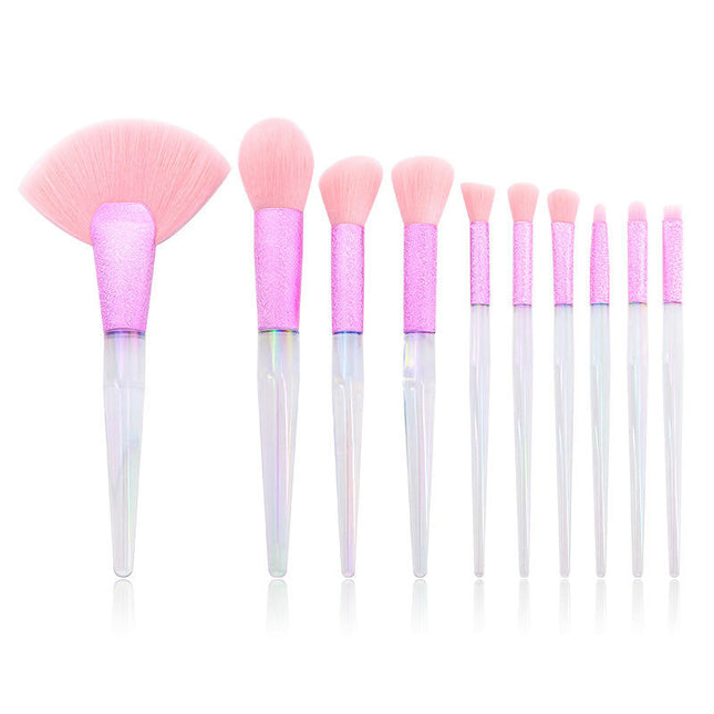 Makeup Brush Set Of 10 Frosted Full Set Of Blush Brush Beauty Tools Repair Highlighting Makeup Kit Brush for Powder