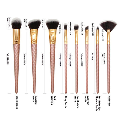 8 Pcs Makeup Brushes Set Powder Eye Shadow  Concealer Blending Brushes  Handle & Soft Hair Makeup Kit Brush for Powder