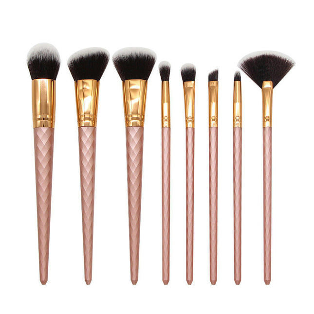 8 Pcs Makeup Brushes Set Powder Eye Shadow  Concealer Blending Brushes  Handle & Soft Hair Makeup Kit Brush for Powder