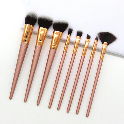 8 Pcs Makeup Brushes Set Powder Eye Shadow  Concealer Blending Brushes  Handle & Soft Hair Makeup Kit Brush for Powder