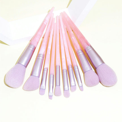 Texture 10 Pieces with  Synthetic Bristle Foundation Face Powder Blush Eyeshadow Brush Makeup Brush Kit