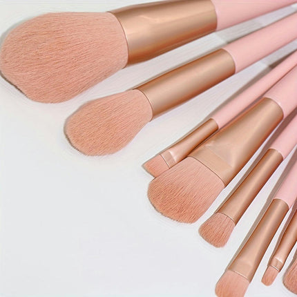 10 PCS Professional Quality Makeup Brush Set , Travel Concealer EyeShadow Kabuki Brush Synthetic Fiber Bristles