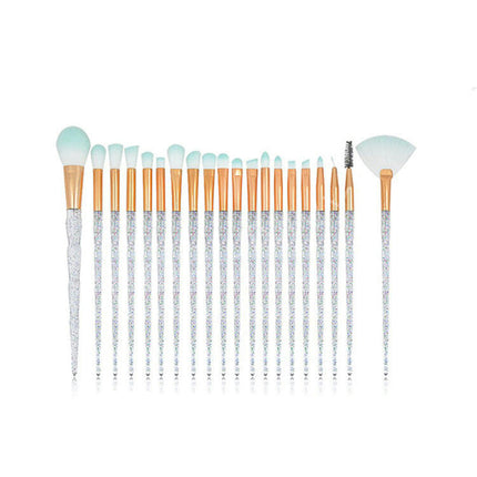 20 Pcs Rainbow Makeup Brush Set  Brushes  Multi-Coloured Synthetic Make-Up Eyeshadow Eyebrow Brushes Set