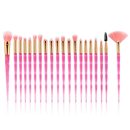 20 Pcs Rainbow Makeup Brush Set  Brushes  Multi-Coloured Synthetic Make-Up Eyeshadow Eyebrow Brushes Set