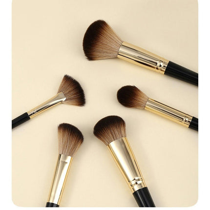 Makeup Brushes Set 15 PCs  Handle  Cosmetic Brush Set Travel Makeup Bag Beauty  Tool for Women Girls