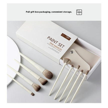 10 Pcs Makeup Brush Set Premium Synthetic Powder Foundation  Eye Shadow Face Blending  Make Up Brush Kit