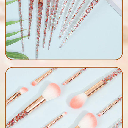 10pcs Lovely Unicorn Eye Brushes Set Eyeliner Eyebrow Eyeshadow Makeup Brushes Set Cosmetic Beauty Tools with Bag