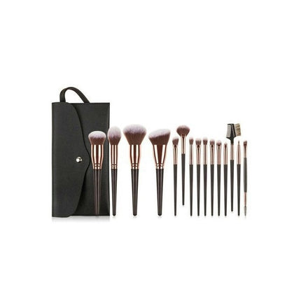 15 Pcs Premium Synthetic Makeup Brush Powder Blending Foundation Concealers Kit Travel Make up Brushes