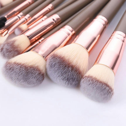 15 Pcs Premium Synthetic Makeup Brush Powder Blending Foundation Concealers Kit Travel Make up Brushes