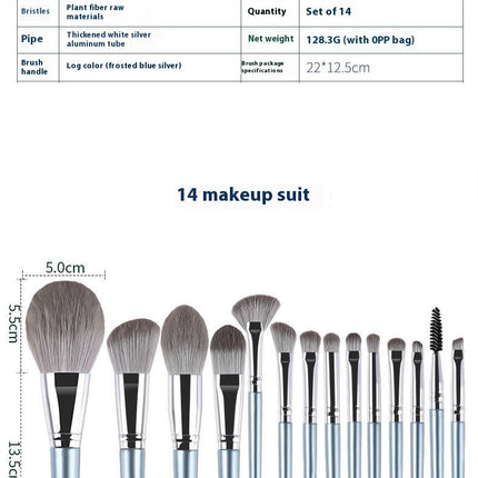 Makeup Brush Set Synthetic Makeup14 Pieces Multicolor Makeup Brushes with Tube or Bag Make Up Powder Travel Tool