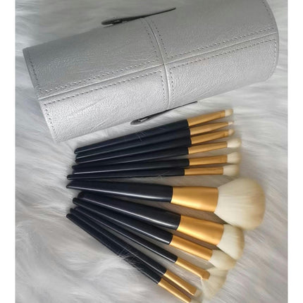 12 Pcs Makeup Brushes, Premium Synthetic Makeup Brush Set Professional Blush Contour Eye Make Up Brush Kit