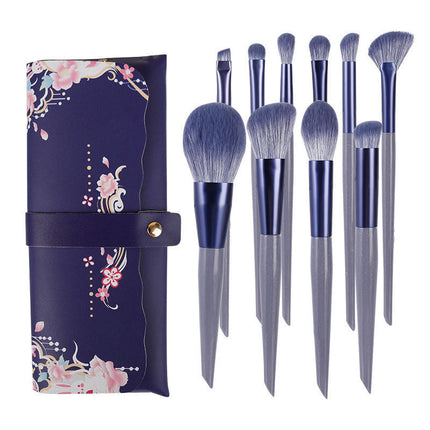 10 Pcs Fine Glitter Pearlized Handle Makeup Brush Set Premium Makeup Brushes,  Professional  Shimmer Makeup Kit