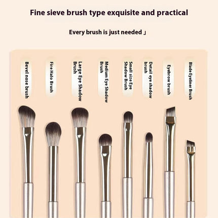 13 Pcs Professional Eye Brush Set Eyeshadow Eyebrow Blending Fan  Set With Portable Handbag