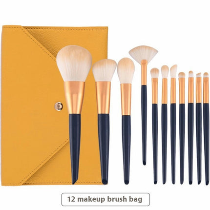 Professional Makeup Brushes Set Synthetic Fiber Hair Easy Application Make Up Brushes Soft as Powder Concealers Travel Tool