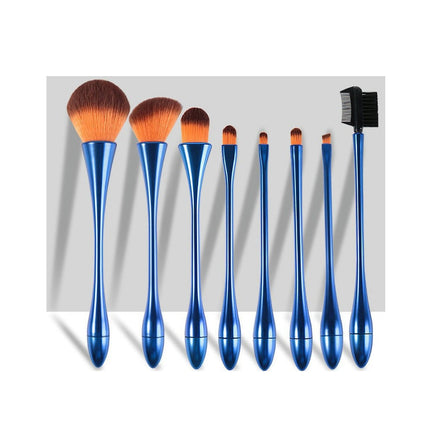 10 Pieces Electroplating Makeup Brush Set Portable Soft Bristle Foundation Cosmetics Complete Beauty Tools