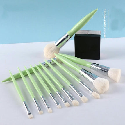 12 Pieces Makeup Brush Set Portable Soft Bristle Foundation Cosmetics Complete Beauty Tools