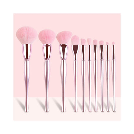 10 Pcs Premium Synthetic Bristles  handle Makeup Kit, Blush Concealers Eye Shadows Brush Make up Professional Brushes