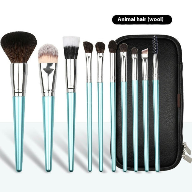 10 Pieces Makeup Brush Set Portable Soft Hair Foundation Cosmetics Complete Beauty Tools