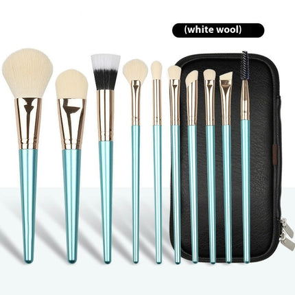 10 Pieces Makeup Brush Set Portable Soft Hair Foundation Cosmetics Complete Beauty Tools