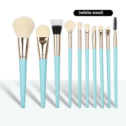 10 Pieces Makeup Brush Set Portable Soft Hair Foundation Cosmetics Complete Beauty Tools