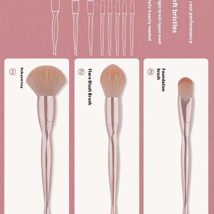 8 Pcs Professional Makeup Brush Set Premium Brush Kit Foundation Blush Powder Eyeshadow Brushes Set