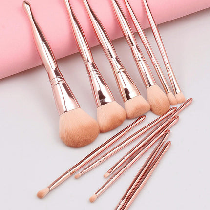 12 Piece Beauty Set Soft Bristle Beauty Cosmetic Professional Makeup Brushes For Eye & Face Foundation Blusher