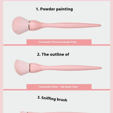 7 Pcs Makeup Brush Set Professional Eyeshadow Eyebrow Foundation Blush Concealer Face Powder Blending Brushes Kit