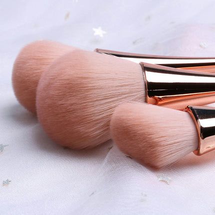 10 Pcs Professional Make Up Brushes for Face Makeup Foundation Powder Blush Eyebrow Lip Travel Makeup Brush Kits