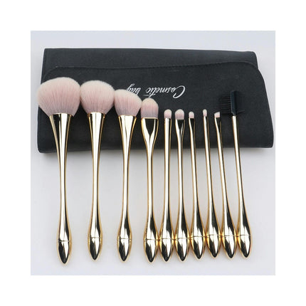 10 Pcs Professional Make Up Brushes for Face Makeup Foundation Powder Blush Eyebrow Lip Travel Makeup Brush Kits