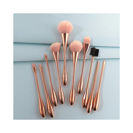 10 Pcs Professional Make Up Brushes for Face Makeup Foundation Powder Blush Eyebrow Lip Travel Makeup Brush Kits