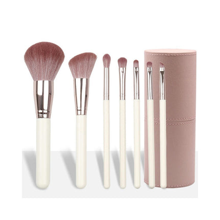 7 Pieces Basic Makeup Tools Brush Set Natural Makeup Brushes for Travel Daily Dating