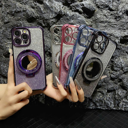 Mobile Phone Case Cover Compatible Cases with Mirror Stand