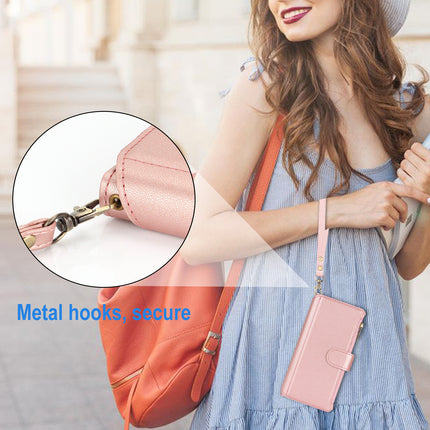 Mobile Phone Case Cover Compatible Cases with Wrist Strap and Zipper