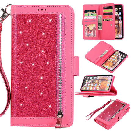 PU Leather Mobile Phone Case Cover Compatible Cases with Glitter