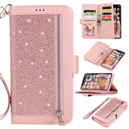 PU Leather Mobile Phone Case Cover Compatible Cases with Glitter