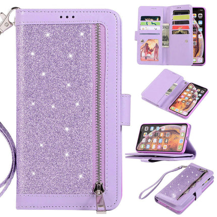 PU Leather Mobile Phone Case Cover Compatible Cases with Glitter