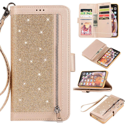 PU Leather Mobile Phone Case Cover Compatible Cases with Glitter