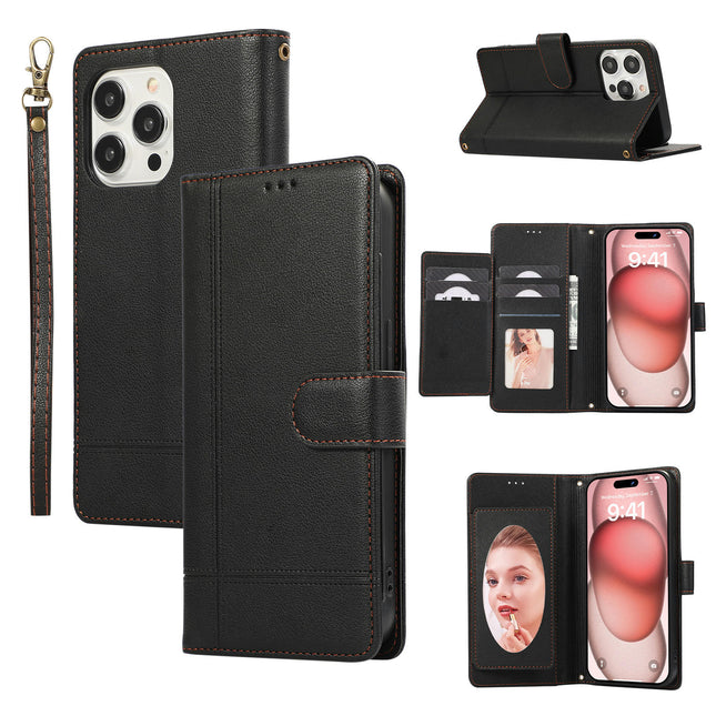 PU Shockproof Mobile Phone Case Cover Compatible Cases with Wrist Strap