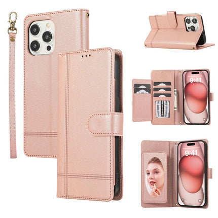 PU Shockproof Mobile Phone Case Cover Compatible Cases with Wrist Strap