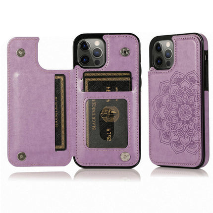 PU Leather Mobile Phone Case Cover Compatible Cases Kickstand Card Slots