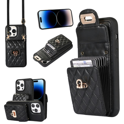 Lanyard Mobile Phone Case Cover Compatible Cases with Card Slots-A