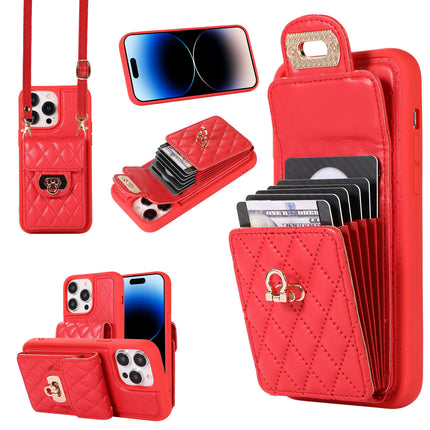 Lanyard Mobile Phone Case Cover Compatible Cases with Card Slots-A