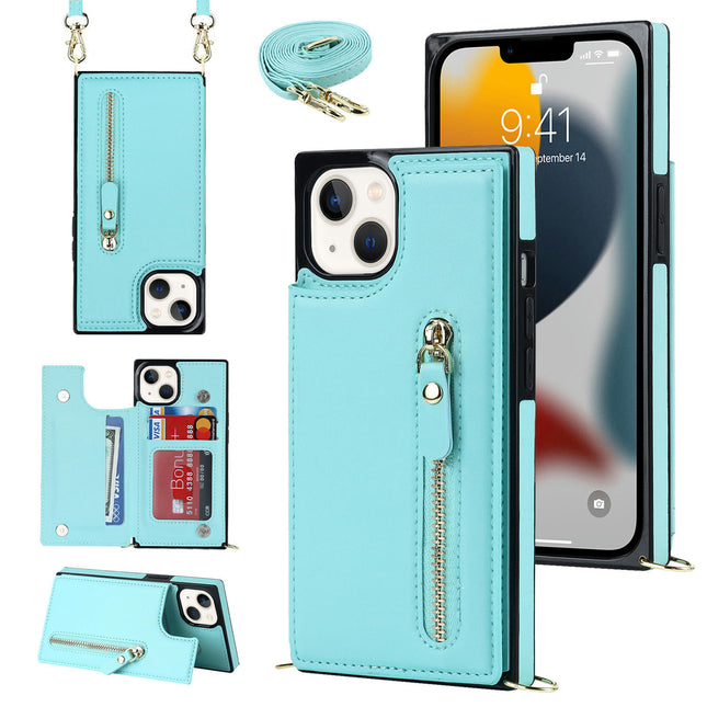 PU Leather Zipper Mobile Phone Case Cover Compatible Cases with Card Holder