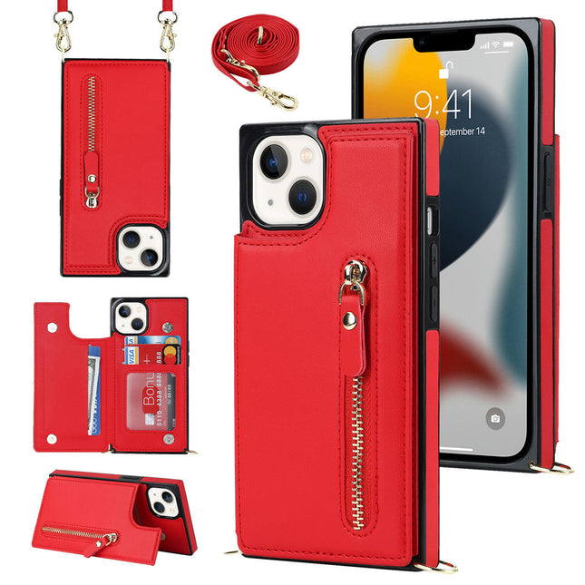 PU Leather Zipper Mobile Phone Case Cover Compatible Cases with Card Holder 1