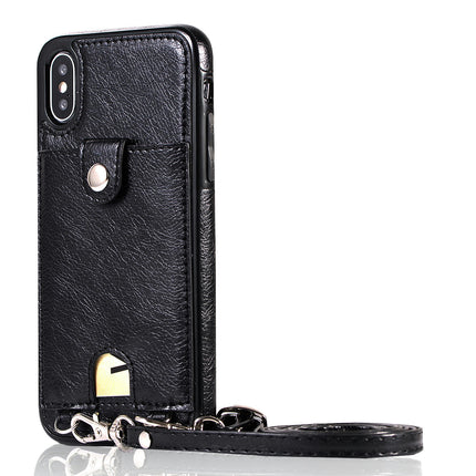 PU Leather Mobile Phone Case Cover Compatible Cases with Lanyard